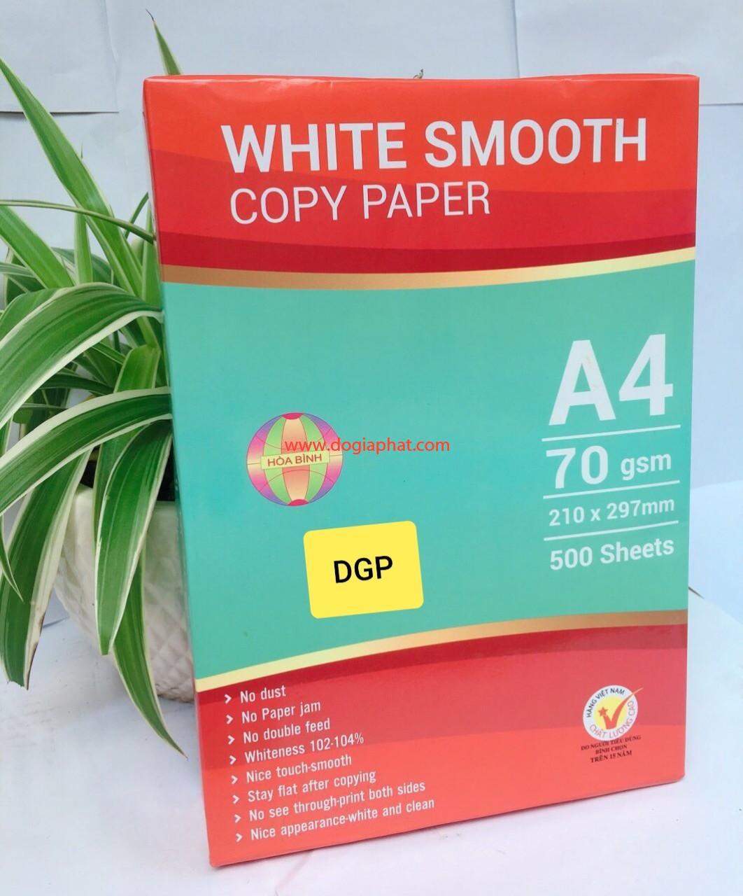 GIẤY IN A4 WHITE SMOOTH 70GSM