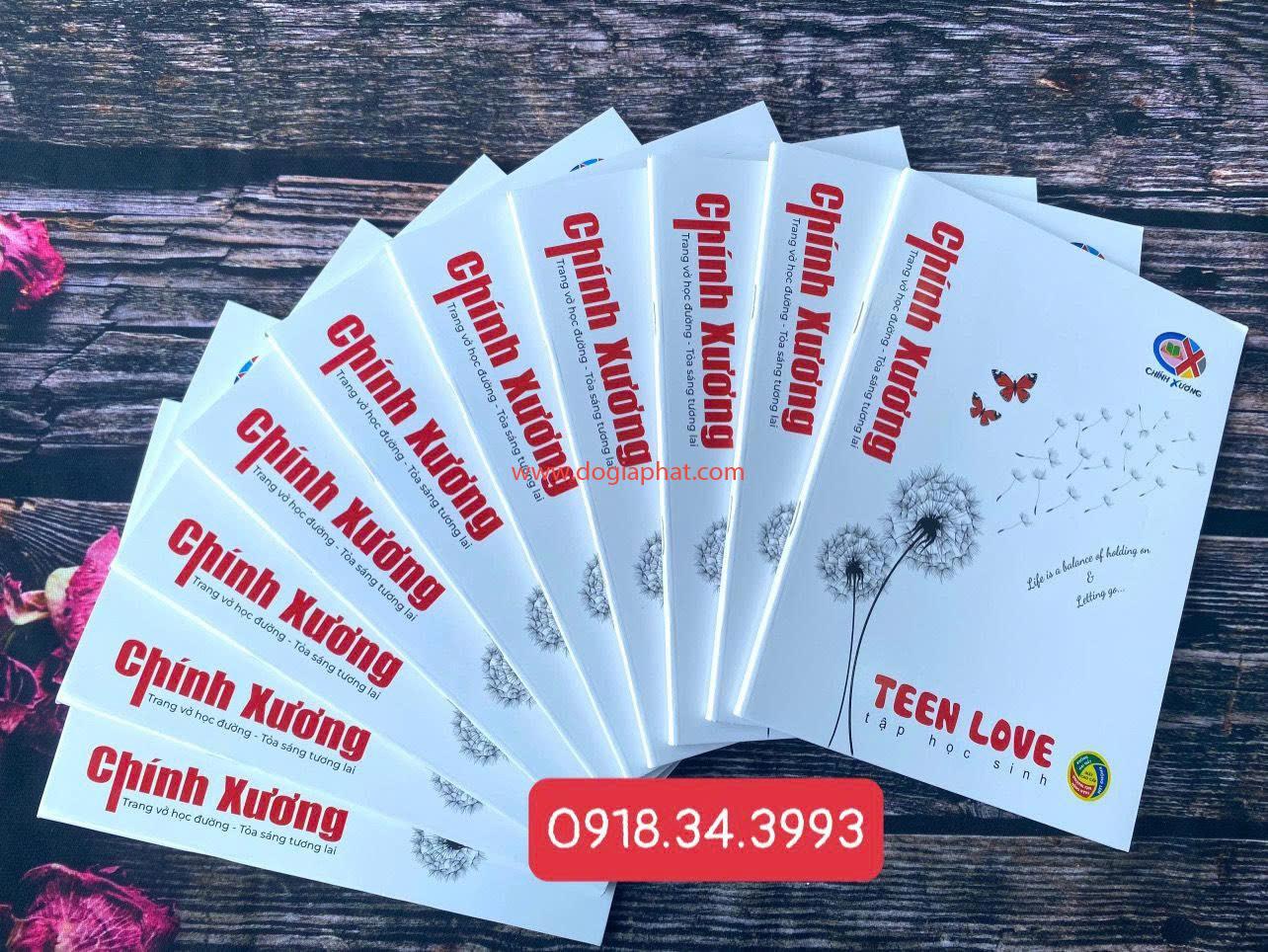 TẬP TEEN LOVE CHÍNH XƯƠNG 70GSM 96 TRANG GIÁ SỈ 
